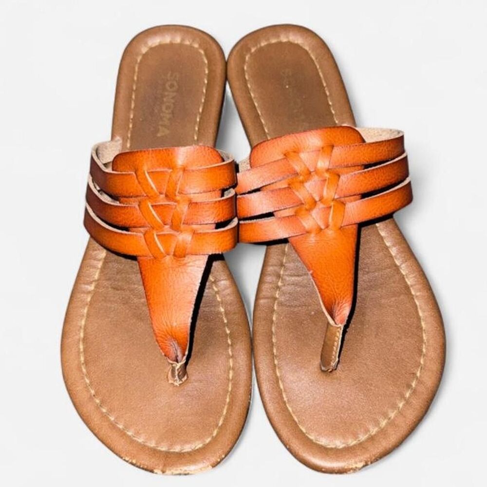 Sonoma-goods-for-life Women's Brown and Tan Sandals